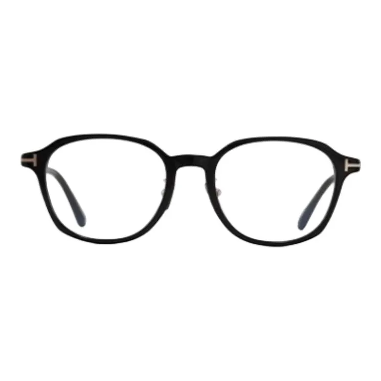 TOM FORD Injection Molded Oval Eyeglass Frames Unisex Black-1