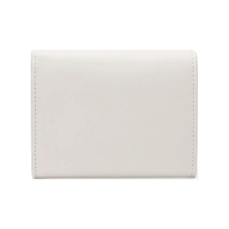 LOEWE Suna Fujita Collaboration Satin Calfskin Wallet Women's White-1
