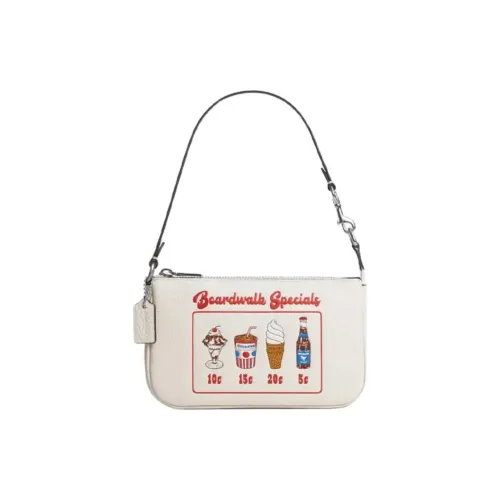 COACH Nolita Leather One Shoulder Handbags Small Size Women's White