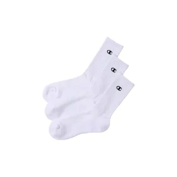 Champion SS24 Mid Calf Socks Men's 3 Pack White