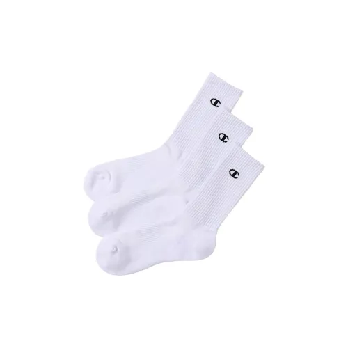 Champion SS24 Mid-Calf Socks Men's 3 Pack White