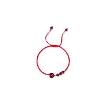 Moon Jewelry Reconstructed Cinnabar Jade Anklet Women's