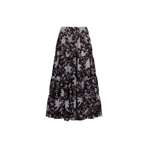 MUNJOUR Casual Long Skirts Women's Floral Silhouette