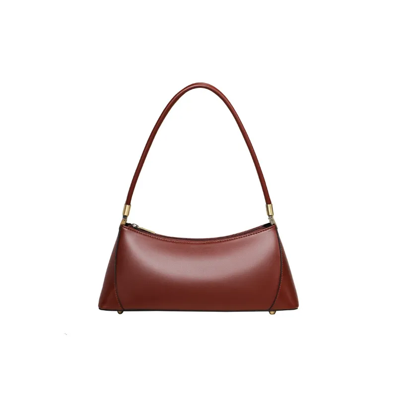 TTaG．baG Cow Leather Shoulder Bag Women's White/Caramel-2