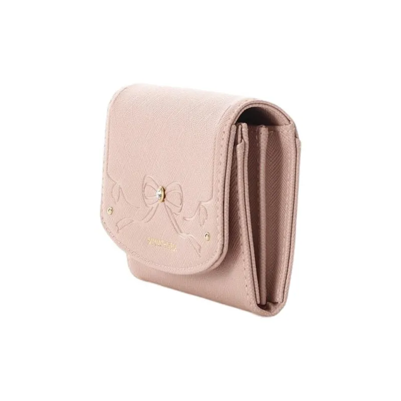 SAMANTHA THAVASA Synthetic Leather Card Holder Women's Pink-3