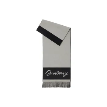 Burberry Ekd Logo Wool Scarf