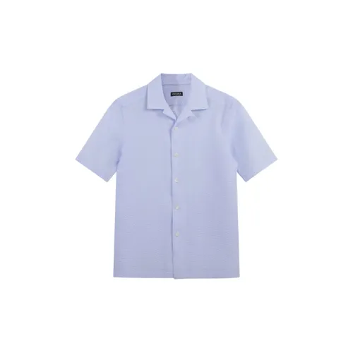 Ermenegildo Zegna Shirts Men Sky Blue