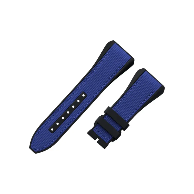 VAGENARI Rubber Plaid Surface Watch Band Rubber Strap Compatibility With Frank Müller VANGUARD V45 Unisex-3