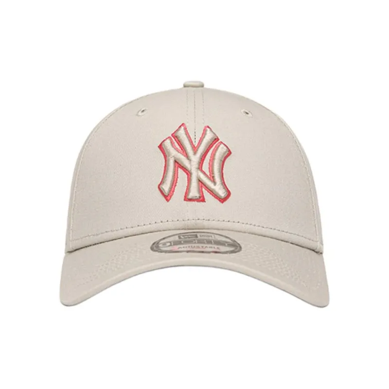 New Era Cotton, Polyester Baseball Caps Unisex Beige-1