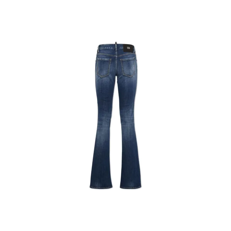 DSQUARED 2 Mid Rise Distressed Flared Jeans-1