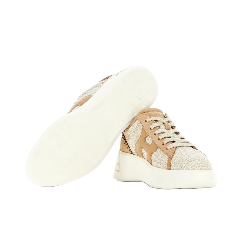 HOGAN Rebel Low Top Casual Shoes Women's Light Brown-5