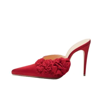 MAGDA BUTRYM Closed Toe Slippers 10.5cm Women's Red
