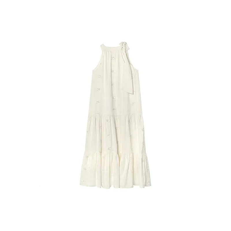 JOSR Sleeveless Dress Women's White-1