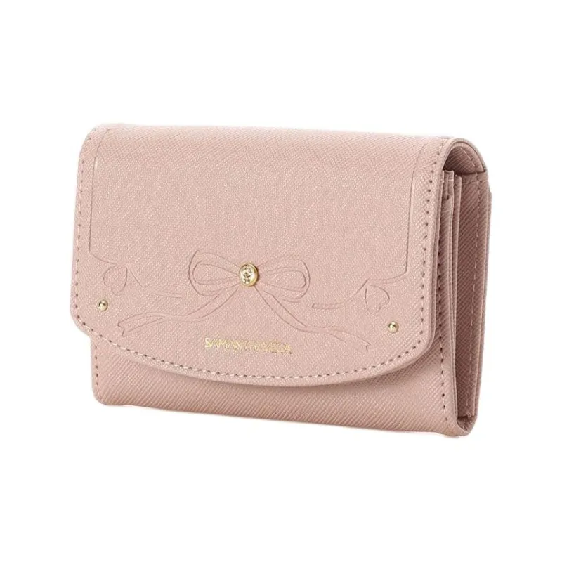 SAMANTHA THAVASA Synthetic Leather Card Holder Women's Pink-2