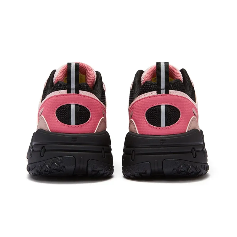 FILA FUSION KRIPTONITE Slip-Resistant Breathable Moisture-Wicking Low-Top Chunky Sneakers Women's Black Pink-3