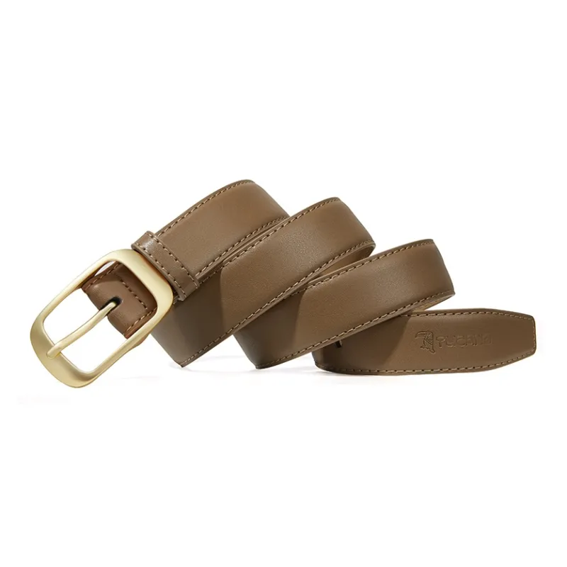 TUCANO Decorative Versatile Korean Style Belt Simple Individual Pin Buckle Slim Fit Leather Belts Women's-3