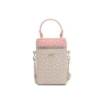 Why PVC Shoulder Bag Women's Apricot & Pink/Coffee & Pink/Coffee & Brown