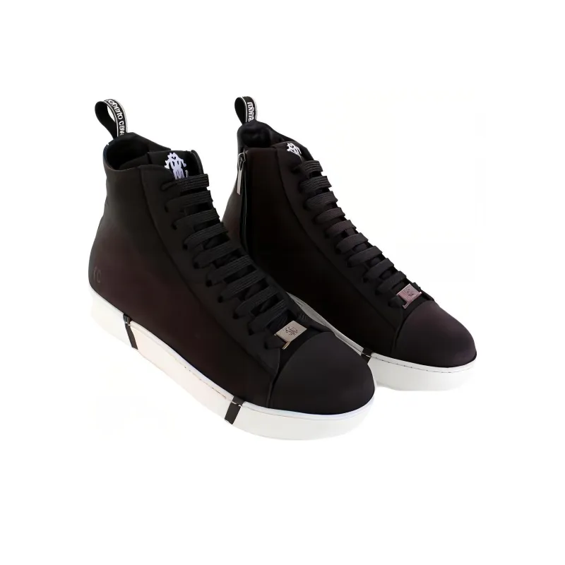 Roberto Cavalli High-Top Skateboard Shoes Women's Black-2