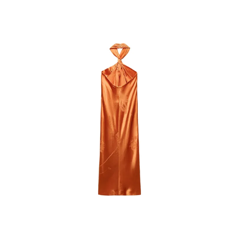 ZARA ZW Series Sleeveless Dress Women's Orange-1