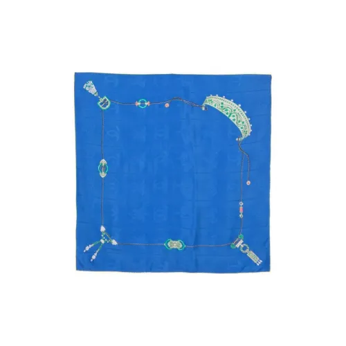 CARTIER Silk Scarves Women's Blue