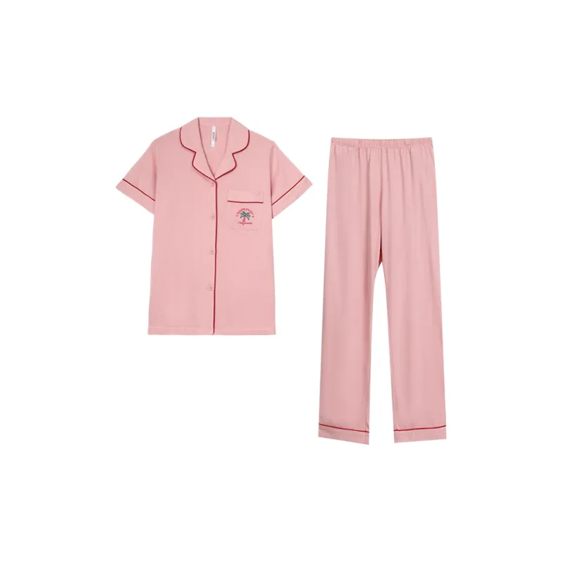 Red Beans At Home Pajama Set Women's-0