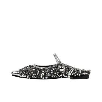 Wonderful Couple Wrap-toe Slippers Women's Silver Gray