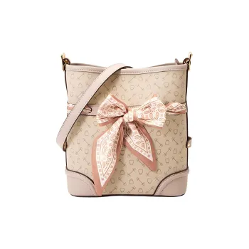 Why Artificial Leather Crossbody Bag, Shoulder Bag Small Size Women's Coffee/Apricot