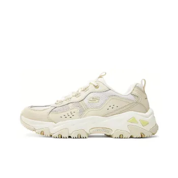 Skechers D'LITES Hiker Cushioned Anti Slip And Wear Resistant Lightweight Low Top Chunky Sneakers Women's White