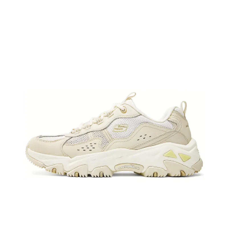 Skechers D'LITES Hiker Cushioned Anti Slip And Wear Resistant Lightweight Low Top Chunky Sneakers Women's White-0