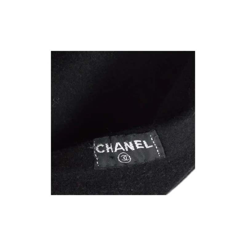 CHANEL 1990 2000s Cc Wool Beret-2