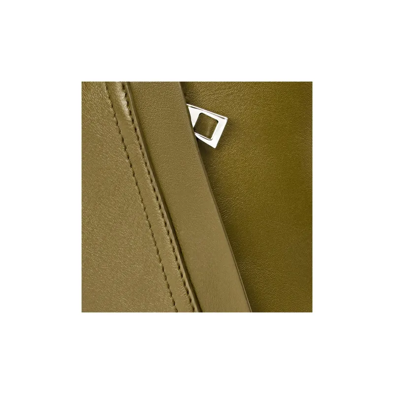LOEWE Flamenco Shiny Soft Cow Leather Backpack Men's Olive-3
