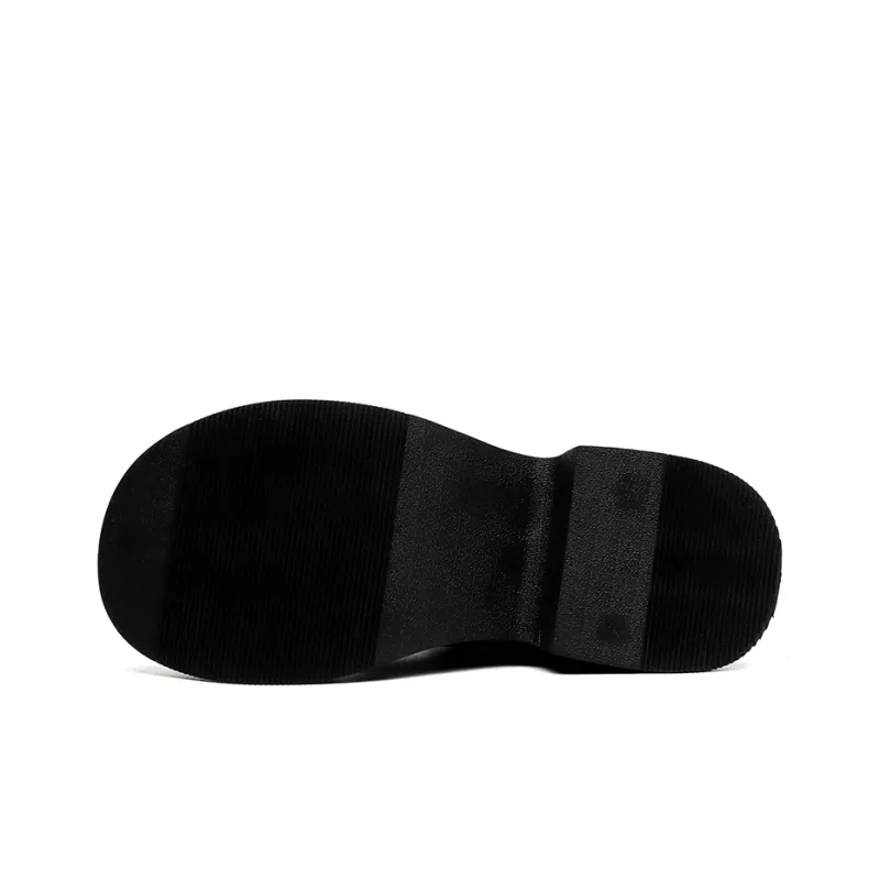 Zuogedu Fashion Big Head Casual Shoes Trendy Versatile Derby Shoes Men's Black-4