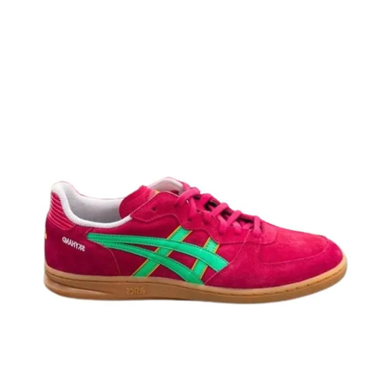 COMME Des GARÇONS Homme Deux x Asics Skyhand Slip-Resistant Low-Top Skateboard Shoes Men's Pink Green-1