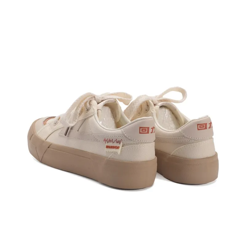 Warrior Wear Resistant Low Top Canvas Shoes Women's Beige Khaki-4