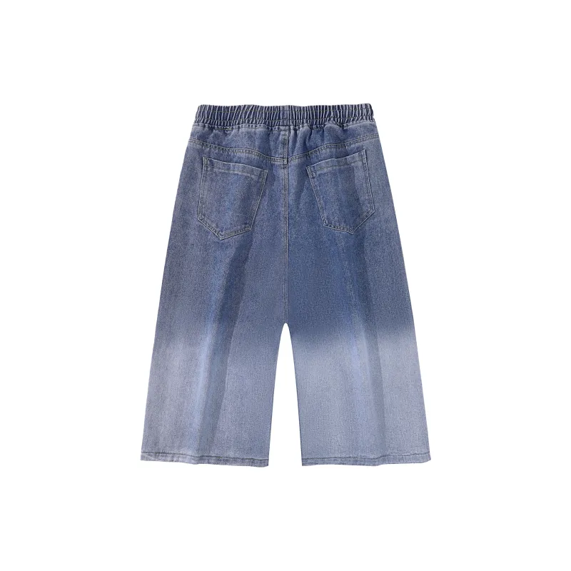 PAINT STAIN Denim Shorts Unisex-9