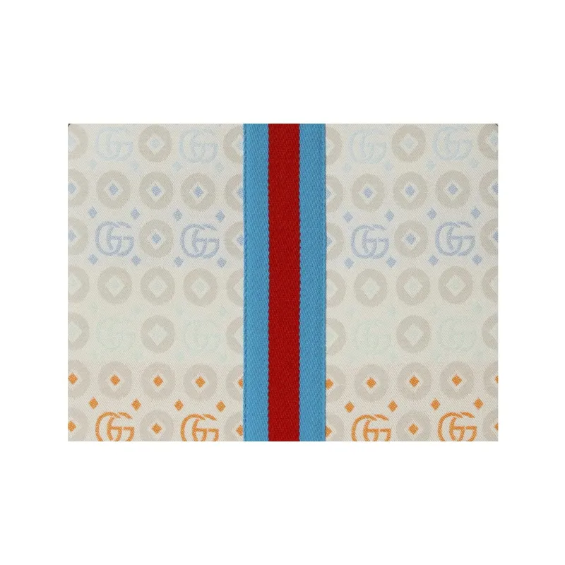 GUCCI Canvas With Leather Canvas Bag, Tote Bag, Shopping Bag, Handbag Kids' White Gray & Light Blue & Black-7