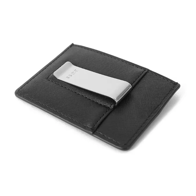 HUGO BOSS Leather Card Holder Card Holder Men's Black-3