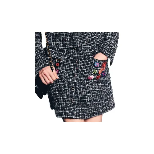 CHANEL Casual Short Skirts Women's Black