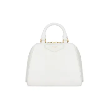 GIVENCHY Shiny Buffalo Leather Shoulder Bag Crossbody Bag Handbag Extra Mini Women's White