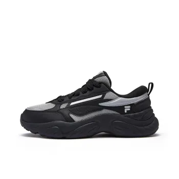 FILA FUSION Conch D Anti Slip And Wear Resistant Breathable Low Top Chunky Sneakers Men's Black Gray