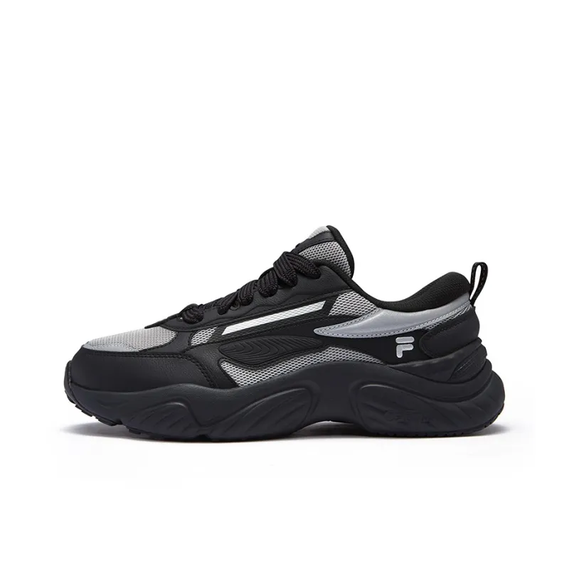 FILA FUSION Conch D Anti Slip And Wear Resistant Breathable Low Top Chunky Sneakers Men's Black Gray-0