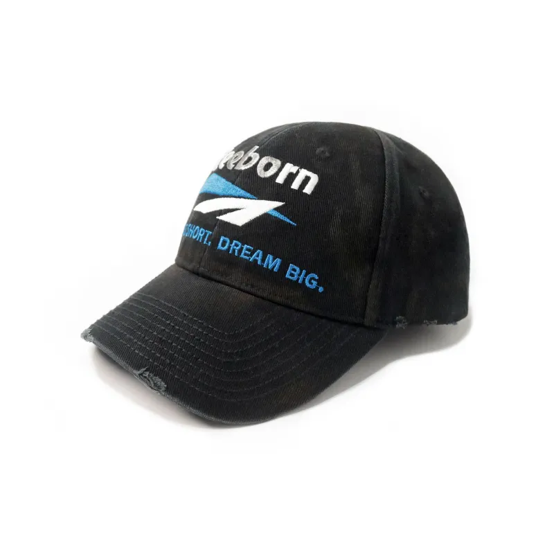False Perception Cotton Baseball Caps Unisex Washed Black-1