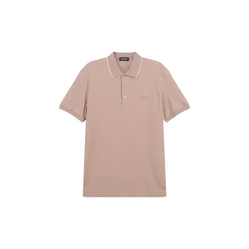 Ermenegildo Zegna Polo Shirts Men Pastel Pink