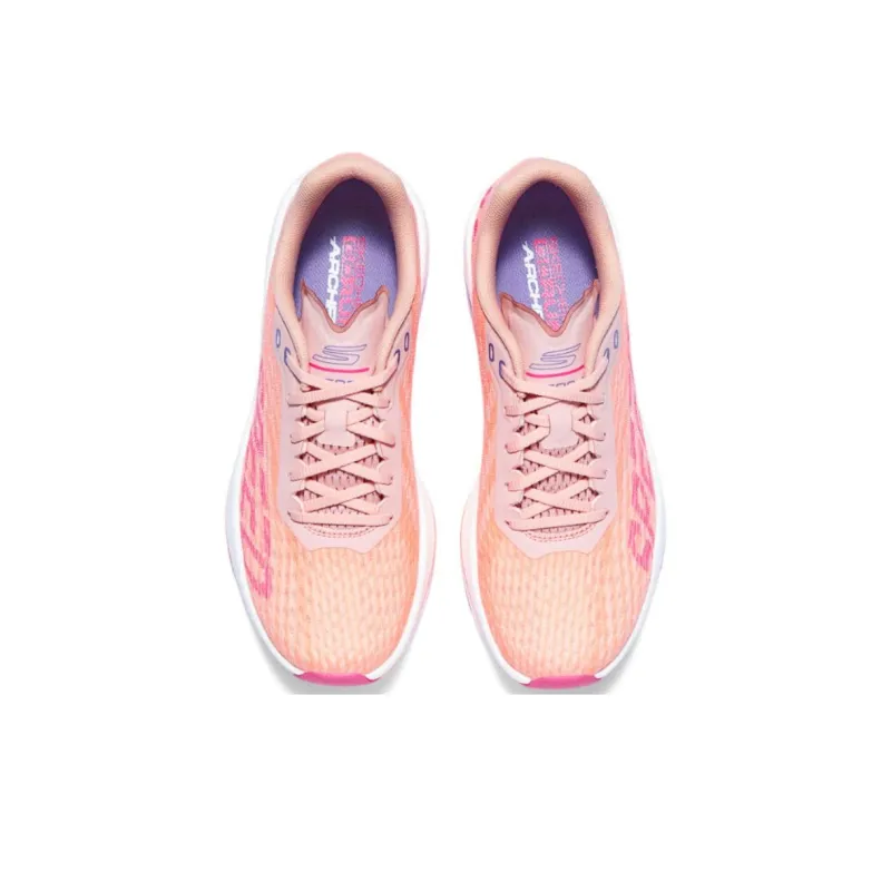 Skechers Go Run Razor 4 Cushioning Support Low Top Casual Running Shoes Women's Pink White-3