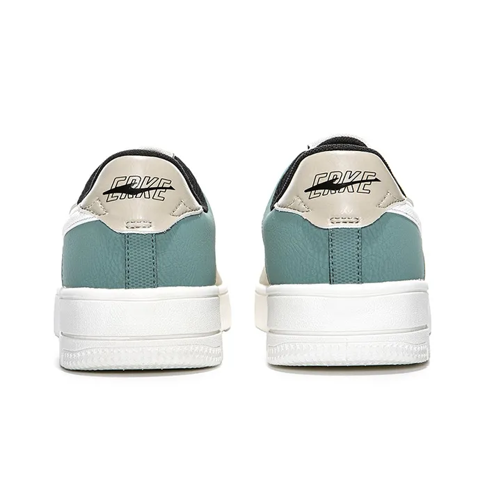Erke Durable Breathable Low Top Skateboard Shoes Men's Microcrystalline White Light Linen-3