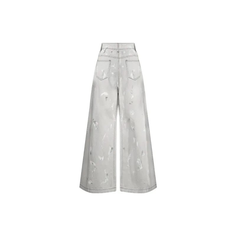 THE SEA LIFE Casual Pants Women's Gray White-1