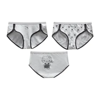 GUKOO x Hello Kitty/, Sanrio Series Underpants Women's 3 Pack Gray