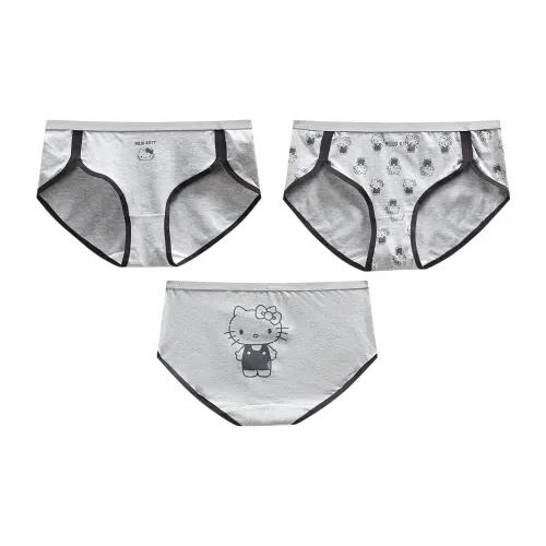 GUKOO x Hello Kitty/, Sanrio Series Underpants Women's 3 Pack Gray