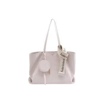 TTaG．baG Microfiber Synthetic Leather Tote Bag Shopping Bag Shoulder Bags Women's White/Pink