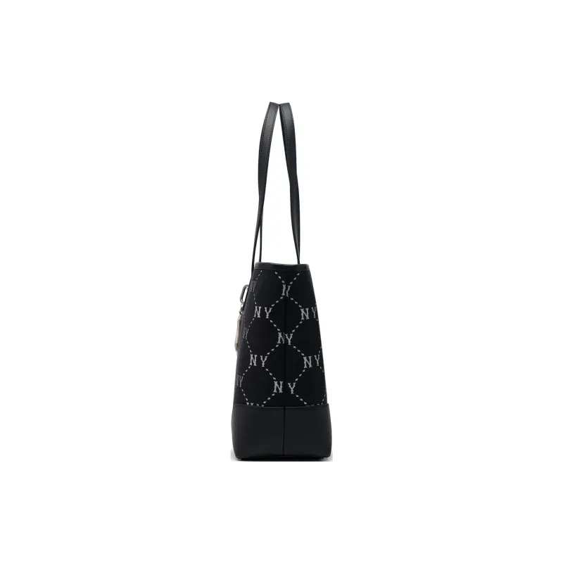 MLB Polyester Tote One Shoulder Handbag Student Backpack Unisex Black-2